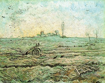  Millet Oil Painting - The Plough and the Harrow after Millet Vincent van Gogh